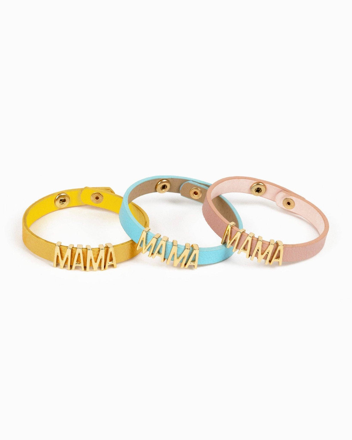 MAMA & MINI Leather Bracelet Set: Brown