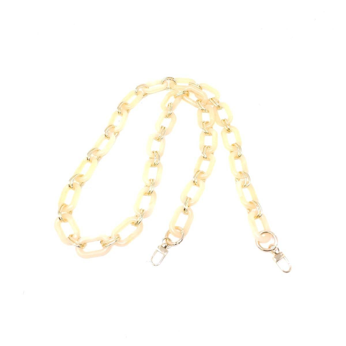 CBS-27 CHAIN STRAP FOR BAGS: CROSSBODY / WHITE