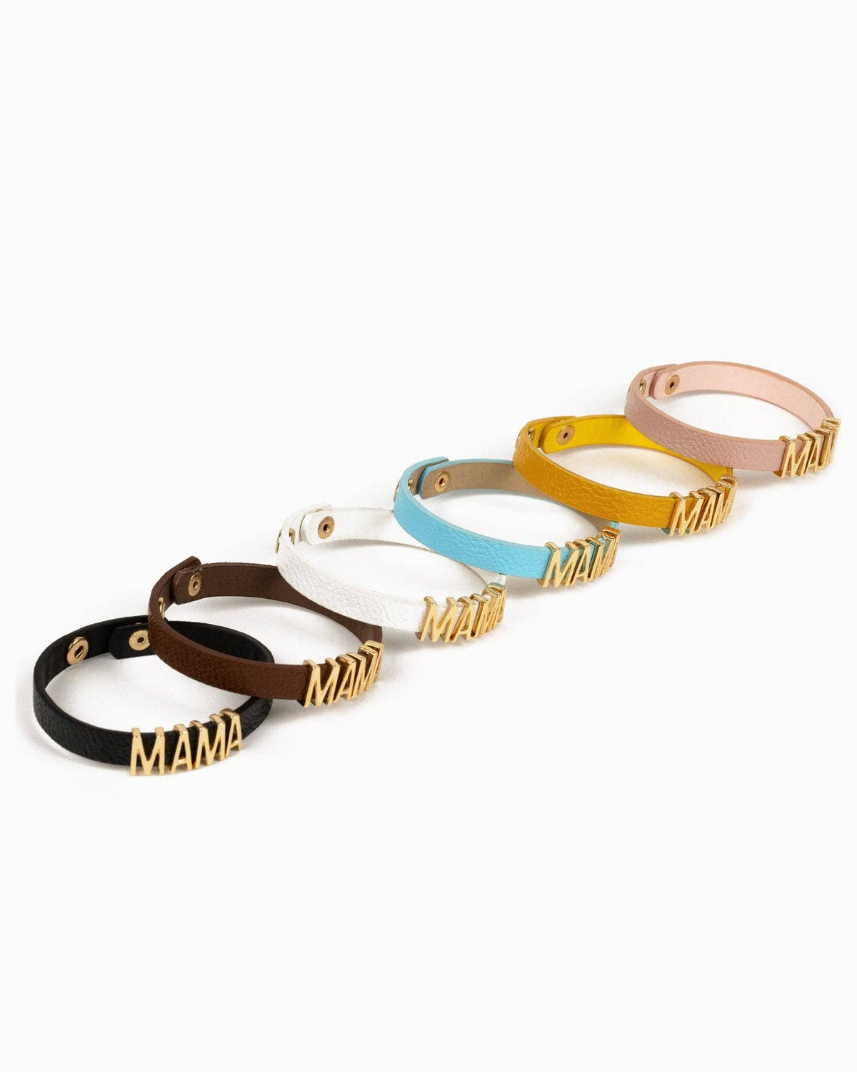 MAMA & MINI Leather Bracelet Set: Brown