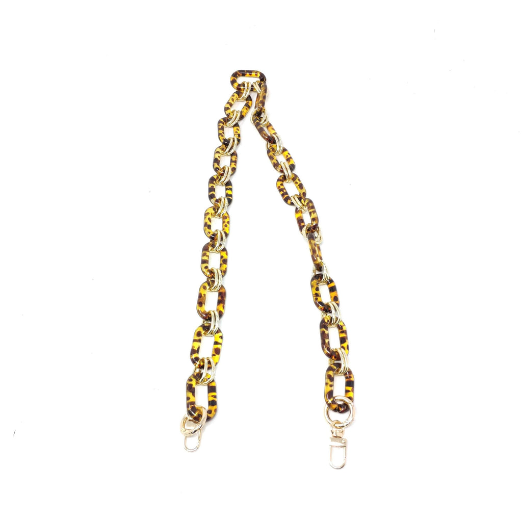 CBS-27 CHAIN STRAP FOR BAGS: CROSSBODY / BROWN