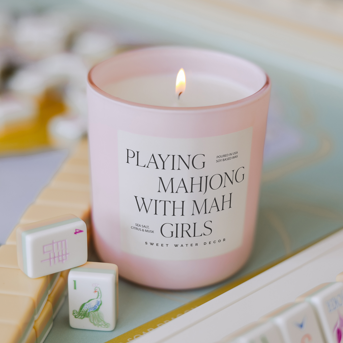*EXCLUSIVE* Playing Mahjong with Mah Girls 15 oz Soy Candle
