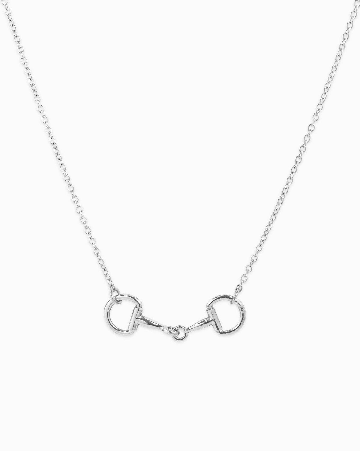 Western Double Linked Horsebit Necklace: Gold