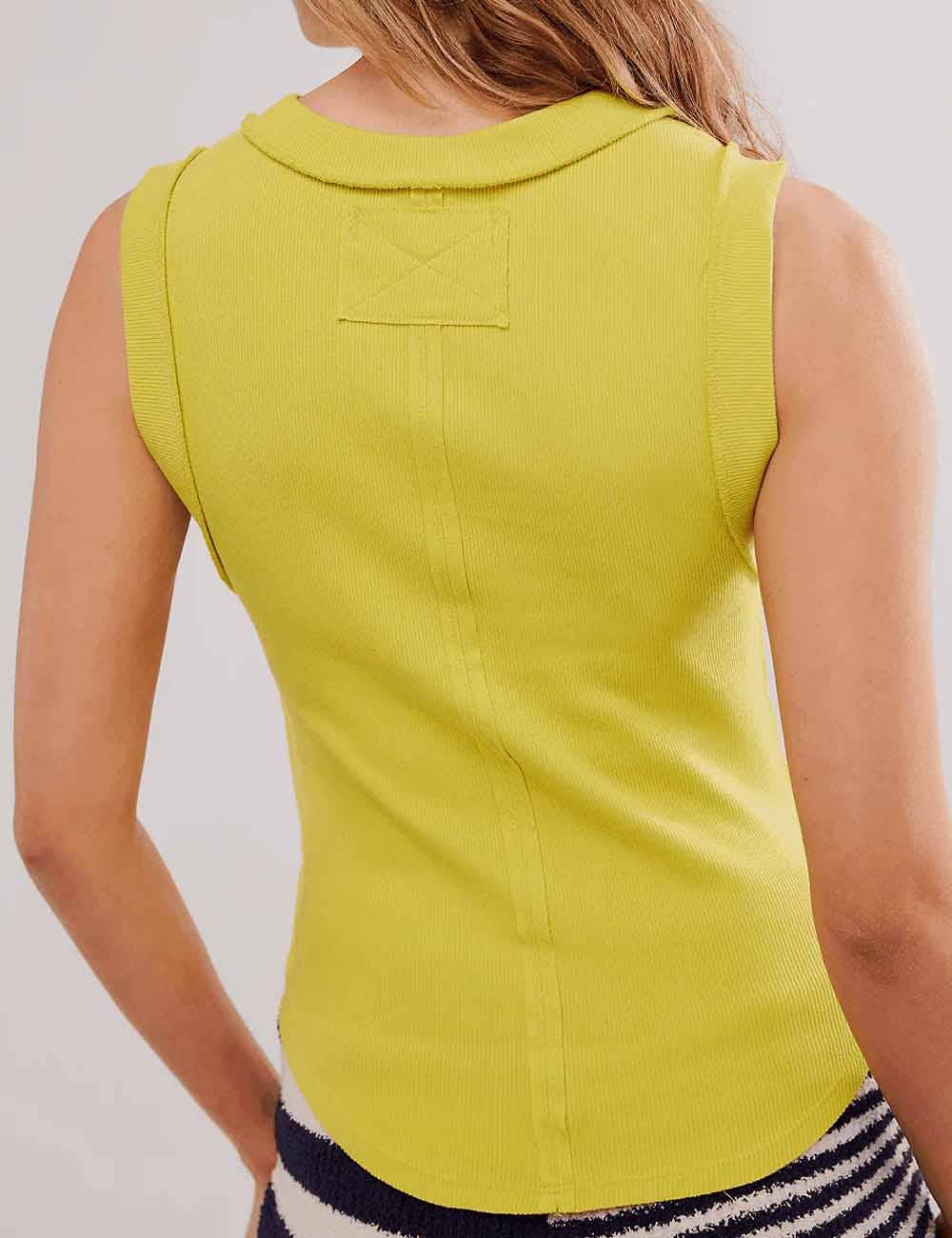 Sweetkama Ribbed Sleeveless Light Grey Tank Top Light Grey