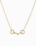 Western Double Linked Horsebit Necklace: Gold