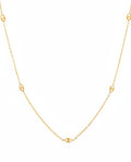 Stainless Mariner Oval Station Chain Necklace