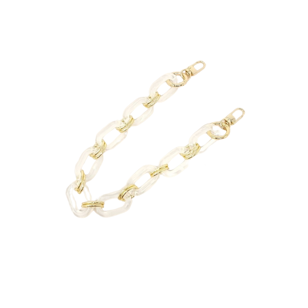 CBS-27 CHAIN STRAP FOR BAGS: CROSSBODY / WHITE