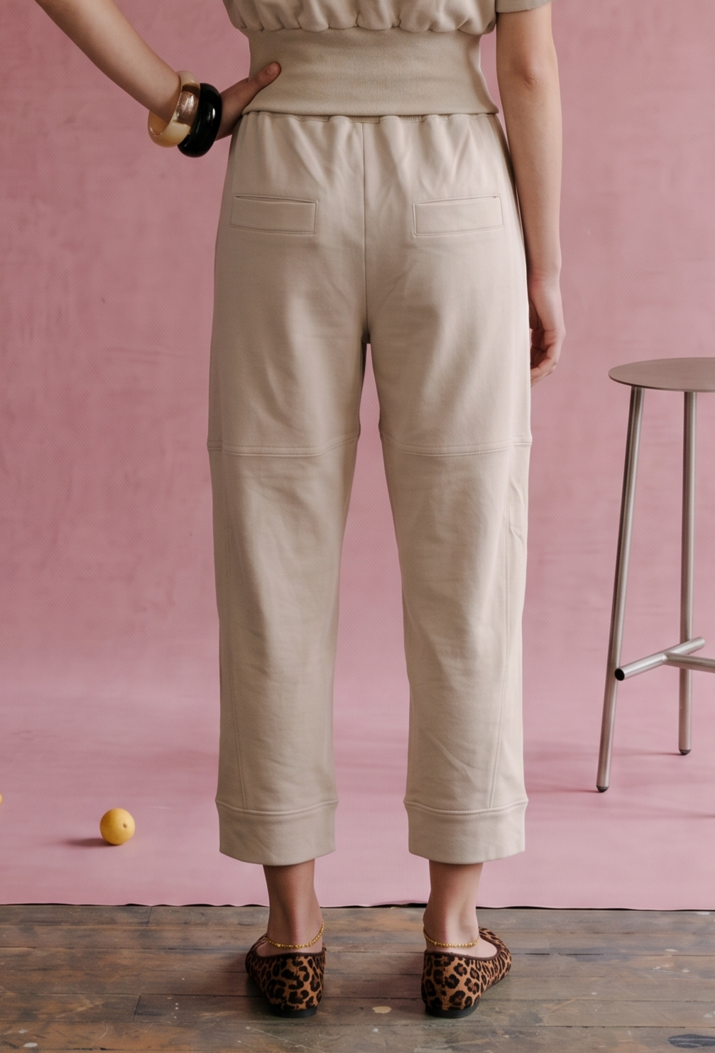 Yours Truly Soft Drawstring Wide leg Cuffed Pants